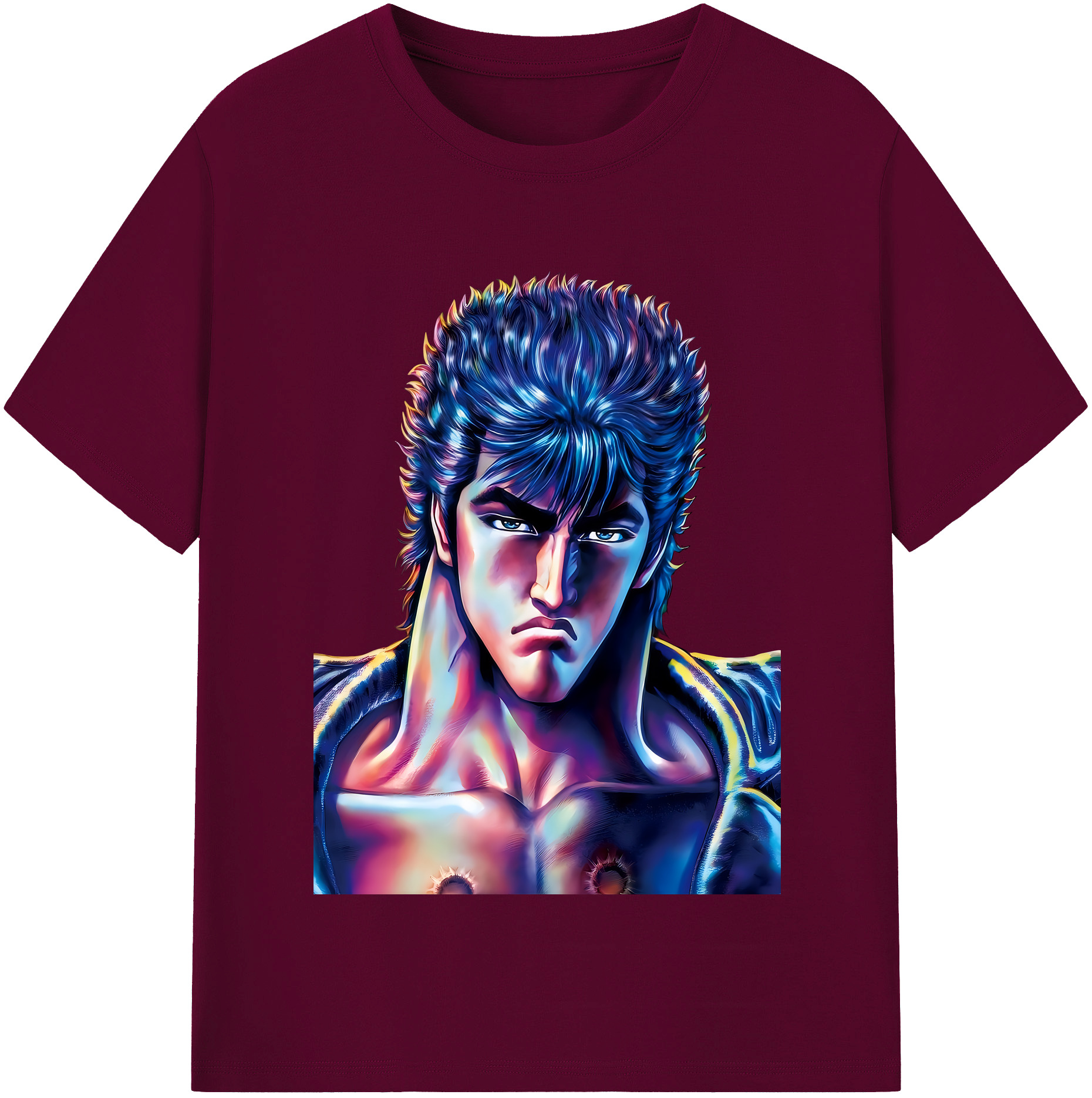 （画像用） 北斗の拳 Fist of the North Star レディースカジュアルプリントTシャツ（綿100％）